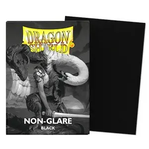 100 Dragon Shield Sleeves - Matte Black (Non-Glare) (Version 2)