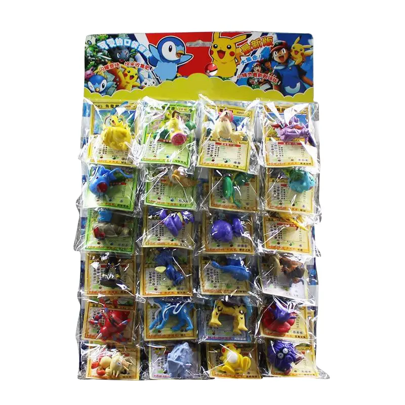 24 Stk. Pokemon Figuren (ca. 2-6cm) mit Karten