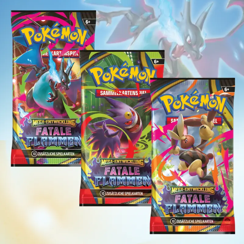 3x Pokémon TCG – ME02 „Mega Entwicklung