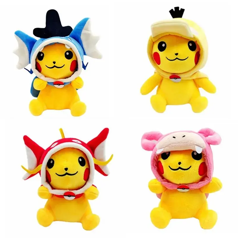 4er Set Pikachu Cosplay Stofftiere