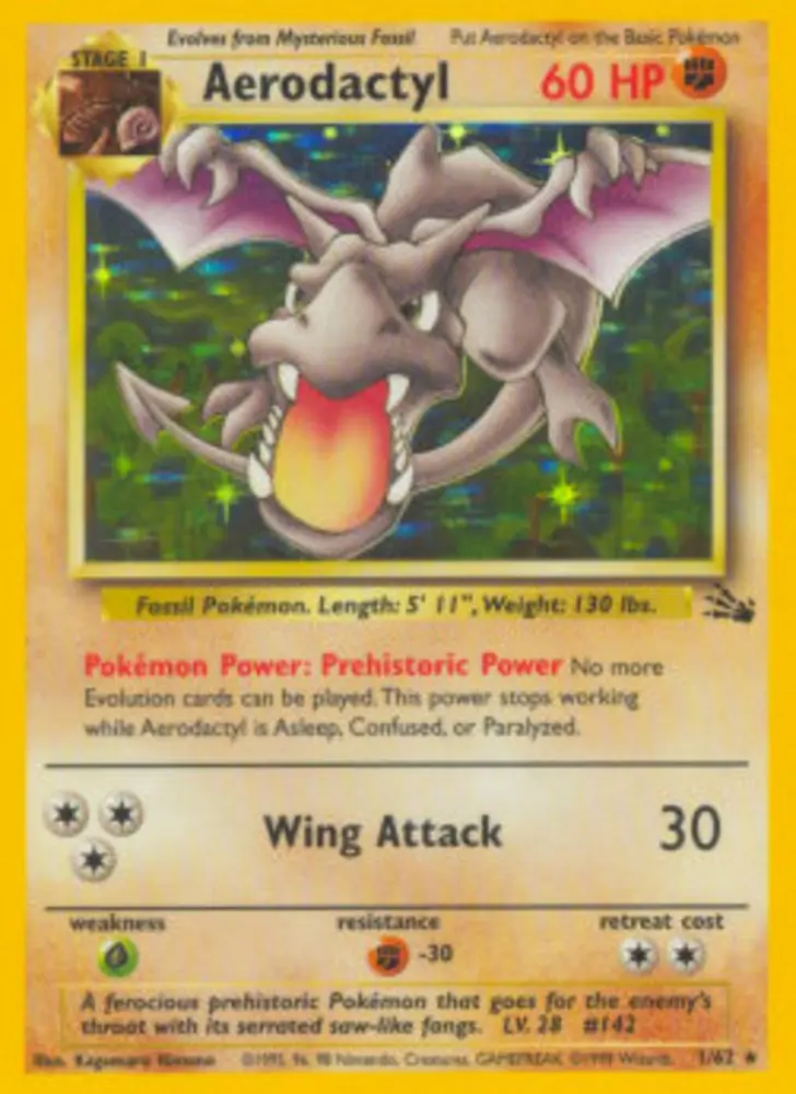 Aerodactyl FO-1 Holo Rare Englisch