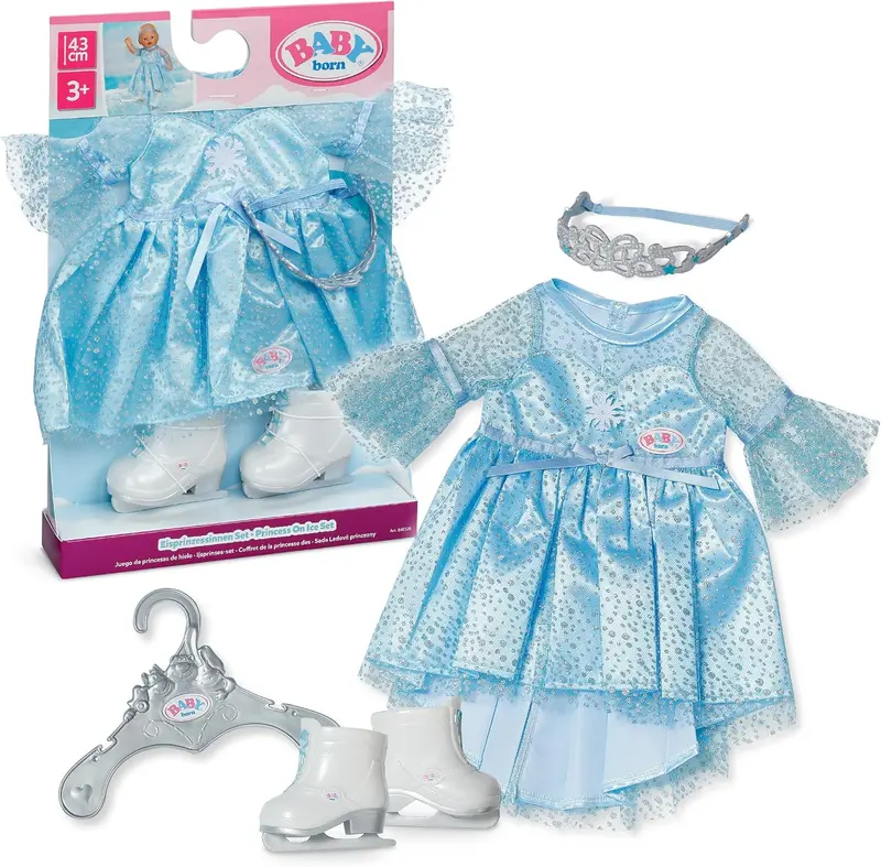 BABY born Eisprinzessinnen Set hellblau 43cm – Zapf Creation