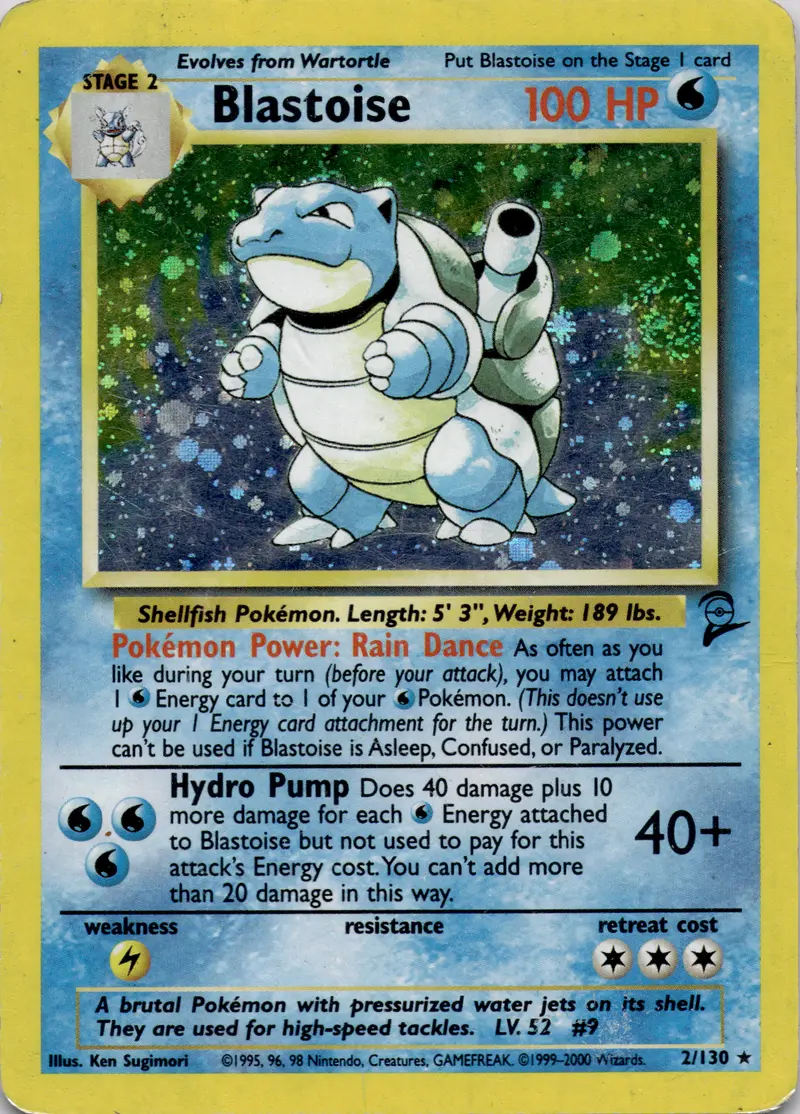 Blastoise (B2 2) Base Set 2 – Deutsch (Played)