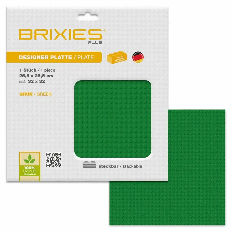 BRIXIES Bodenplatte Basic grün 32x32cm