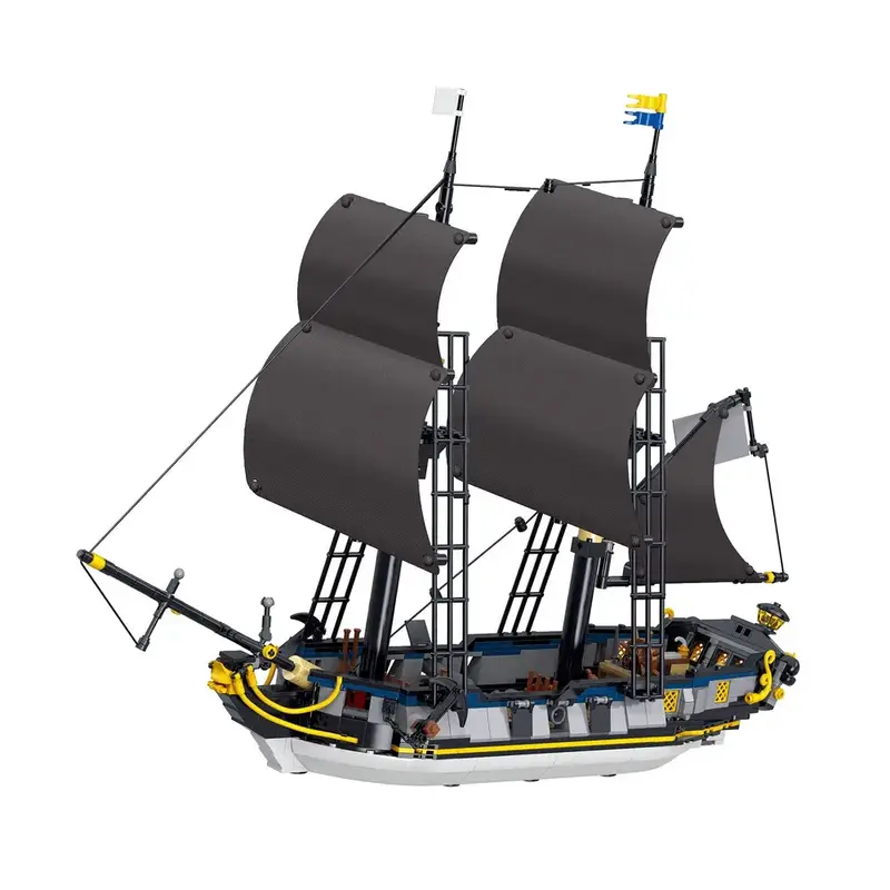 BRIXIES Plus Piraten-Schiff groß - Klemmbausteine Set