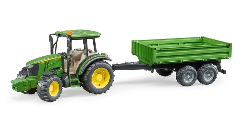 BRUDER John Deere 5115M Traktor mit Anhänger 1