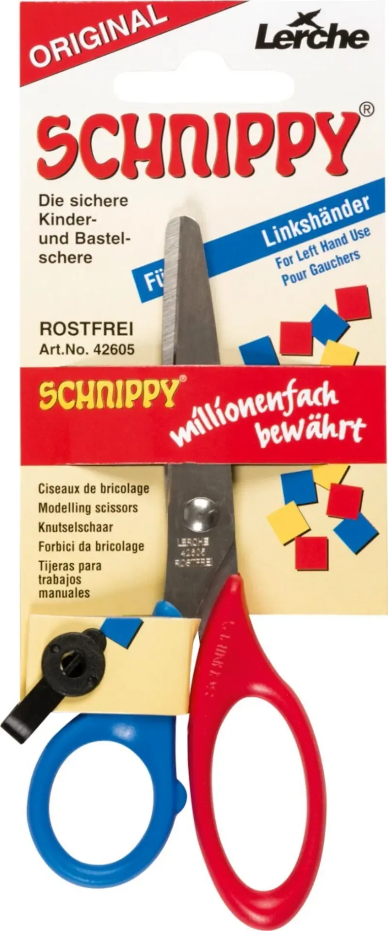 BRUNNEN Schnippy Linkshe4nderschere 13 cm Rot-Blau