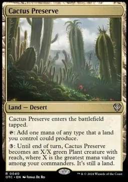 Cactus Preserve - Commander