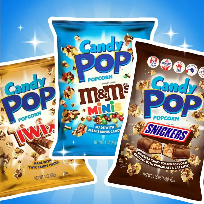 Candy Pop Popcorn Probierpack – Twix, Snickers & M&M's | 3 × 28 g