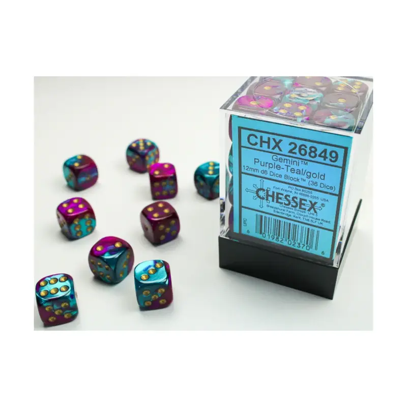 Chessex - 12mm D6 - Dice Block - Gemini