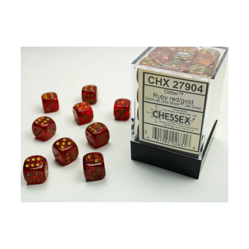 Chessex - 12mm D6 - Dice Block - Glitter