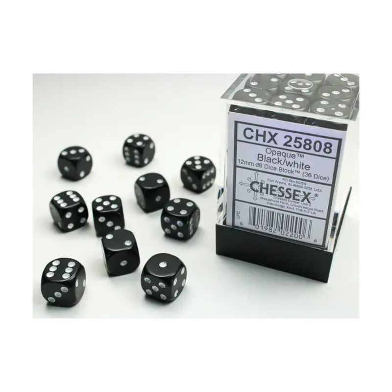 Chessex - 12mm D6 - Dice Block - Opaque
