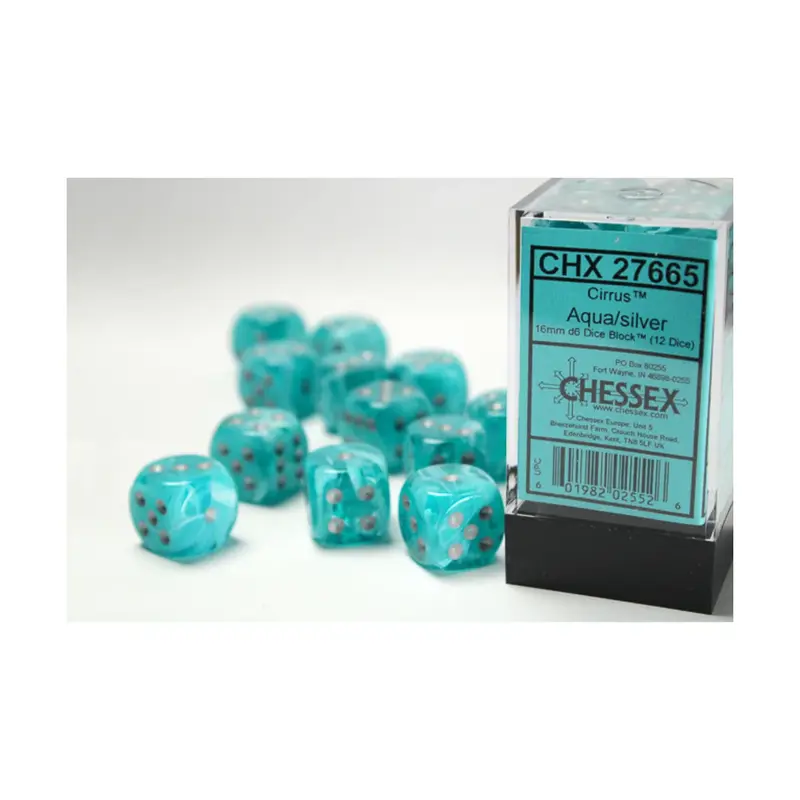 Chessex - 16mm D6 - Dice Block - Cirrus
