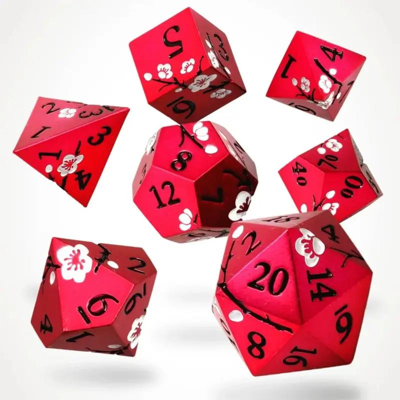 Dawn Blossom Metal Rpg Dice Set