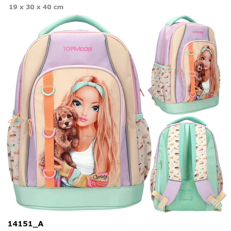DEPESCHE TOPModel Schulrucksack SUNNY DOG – Hellgelb