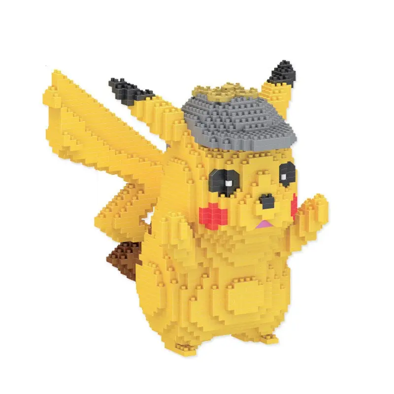 Detektiv Pikachu  mit Mütze 3D Bausatz, 1400 Steine