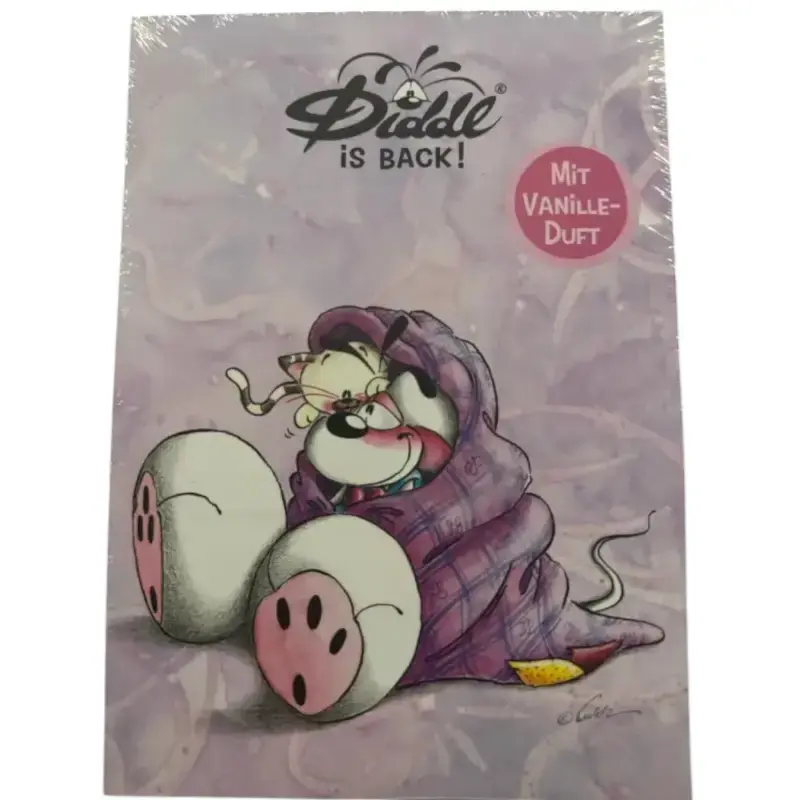 Diddl Block A5 mit Vanilleduft – Kuschelmotiv mit Katze