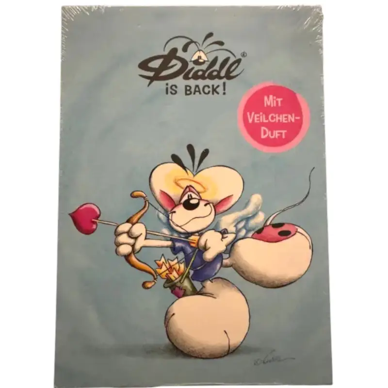 Diddl Block A6 mit Veilchenduft – Diddl-Maus als Amor