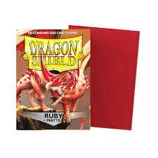 Dragon Shield - 100 Standard Size Card Sleeves - Ruby Matte