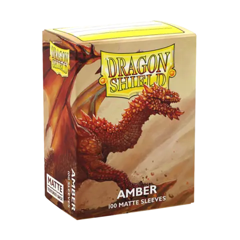 Dragon Shield Standard 100 Matte Sleeves Amber