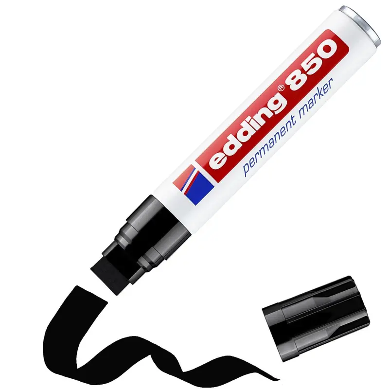 edding 850 Permanent-Marker schwarz – Keilspitze, 5-16 mm