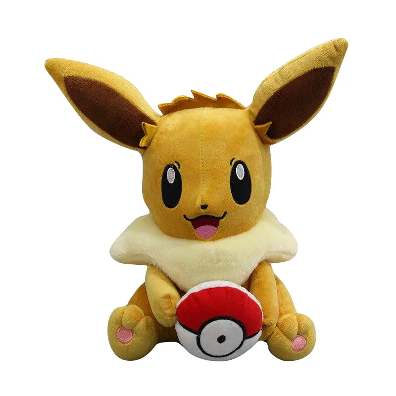 Eevee Evoli mit Pokeball Plüsch Pokemon (ca. 28cm)