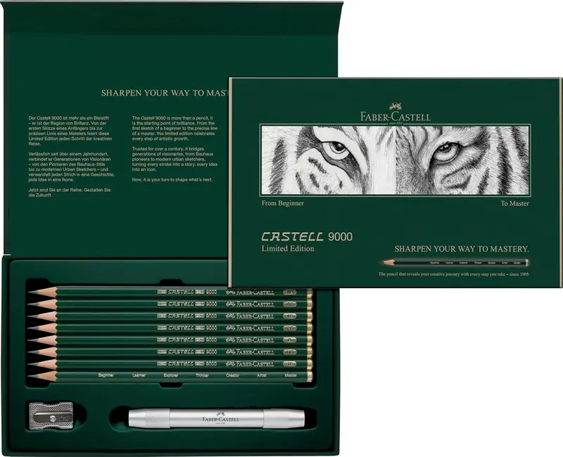 Faber-Castell 9000 Beginner to Master Zeichenset, 8 Bleistifte