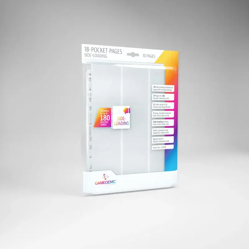 Gamegenic - Sideloading 18-Pocket Pages 10 pcs pack black