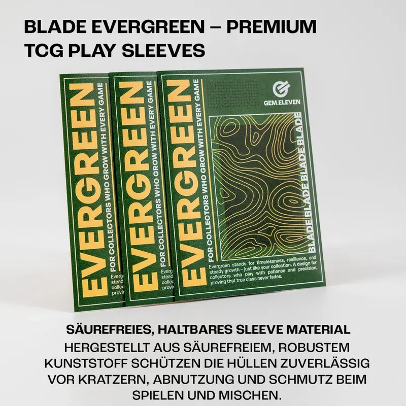 Gem.Eleven Blade Evergreen Sleeves 100 Sleeves