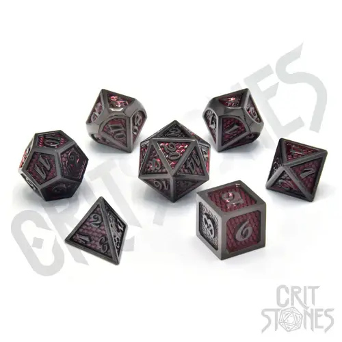 Glassstaff"Lava Flow Metal RPG Dice Set"