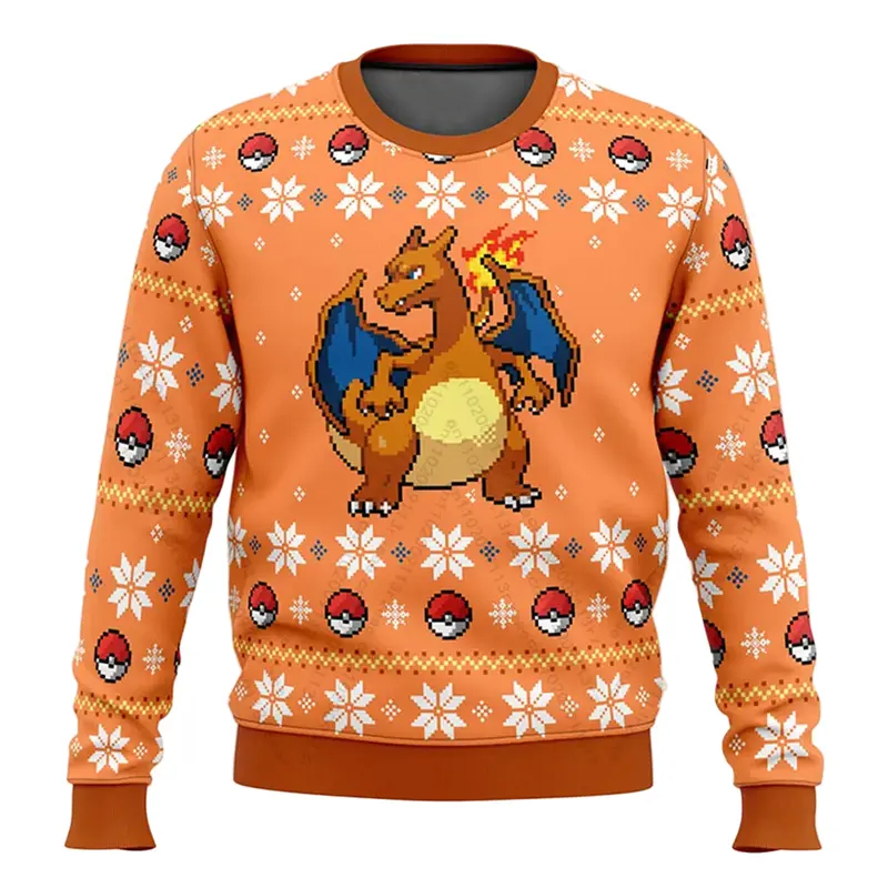 Glurak Charizard Sweater im Weihnachtslook