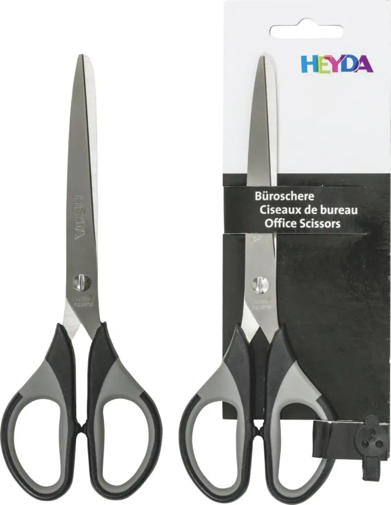 HEYDA Colour Code Büroschere 18 cm Onyx/Schwarz