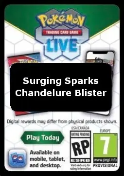 Live Code Card (Chandelure Blister) - Surging Sparks (Online Code Card)