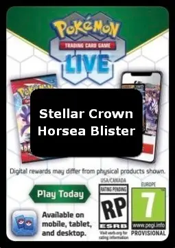 Live Code Card (Horsea Blister) - Stellar Crown (Online Code Card)