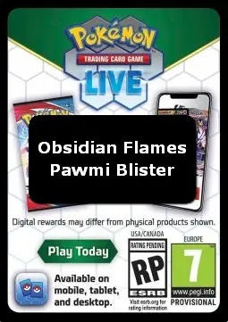 Live Code Card (Pawmi Blister) - Obsidian Flames (Online Code Card)