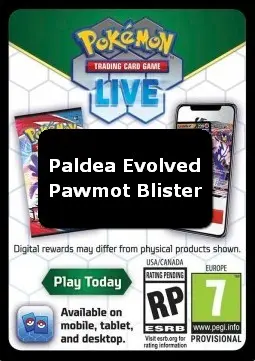 Live Code Card (Pawmot Blister) - Paldea Evolved (Online Code Card)