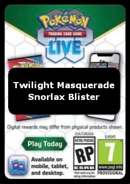 Live Code Card (Snorlax Blister) - Twilight Masquerade (Online Code Card)