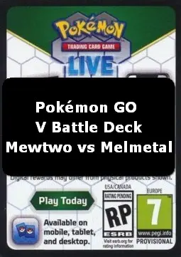 Live Code Card (V Battle Deck-Mewtwo vs. Melmetal) - Pokémon GO (Online Code Card)