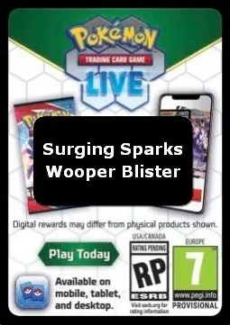 Live Code Card (Wooper Blister) - Surging Sparks (Online Code Card)