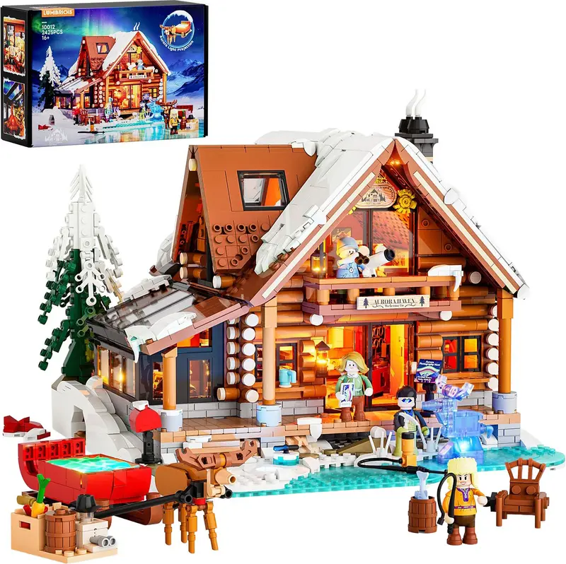 Lumibricks Aurora-Hütte 2425 Teile mit LED