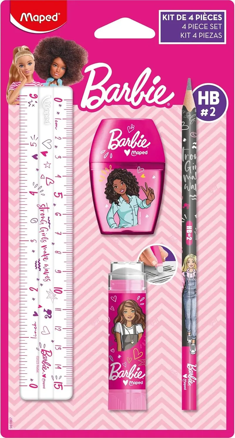 Maped Barbie Schreib-Set 4-tlg.