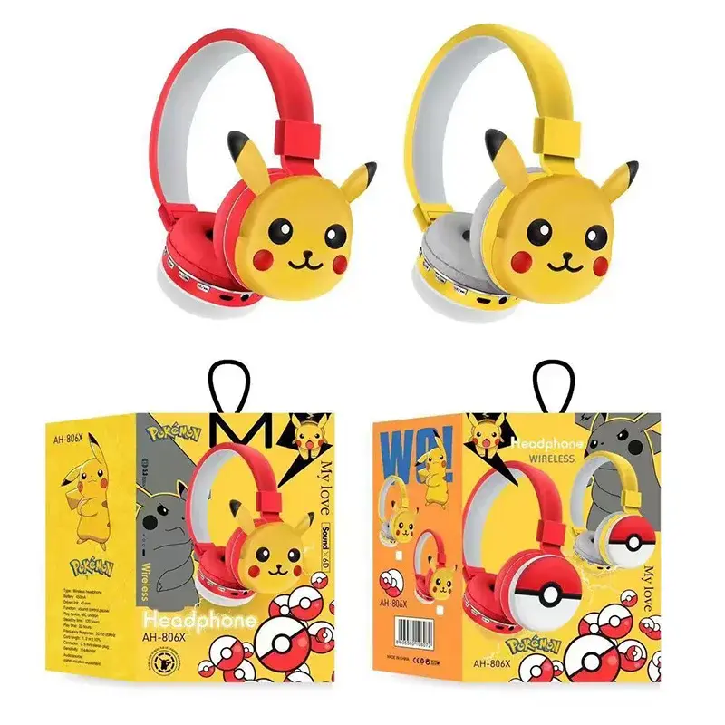 Pikachu 3D Bluetooth Headset in Gelb oder Rot für Kinder