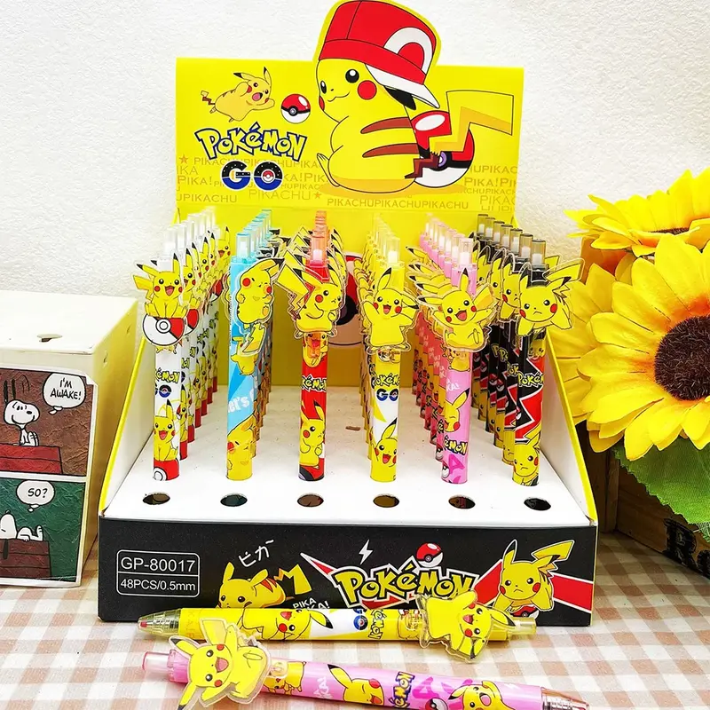 Pikachu Gel Stifte für Schule oder Freizeit - 6 oder 36 Stk.