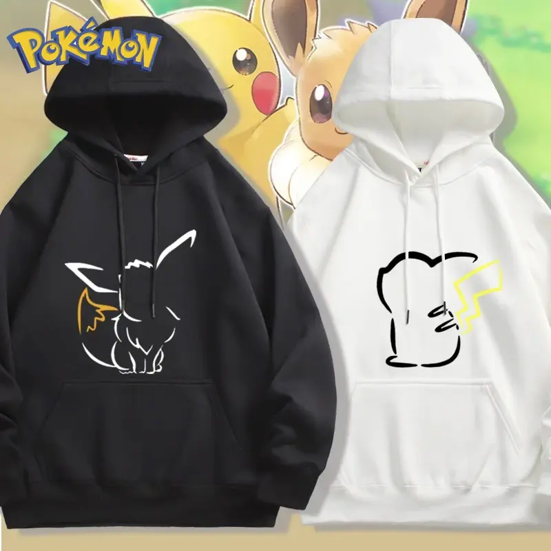 Pikachu oder Evoli Eevee Kapuzzenhoodie