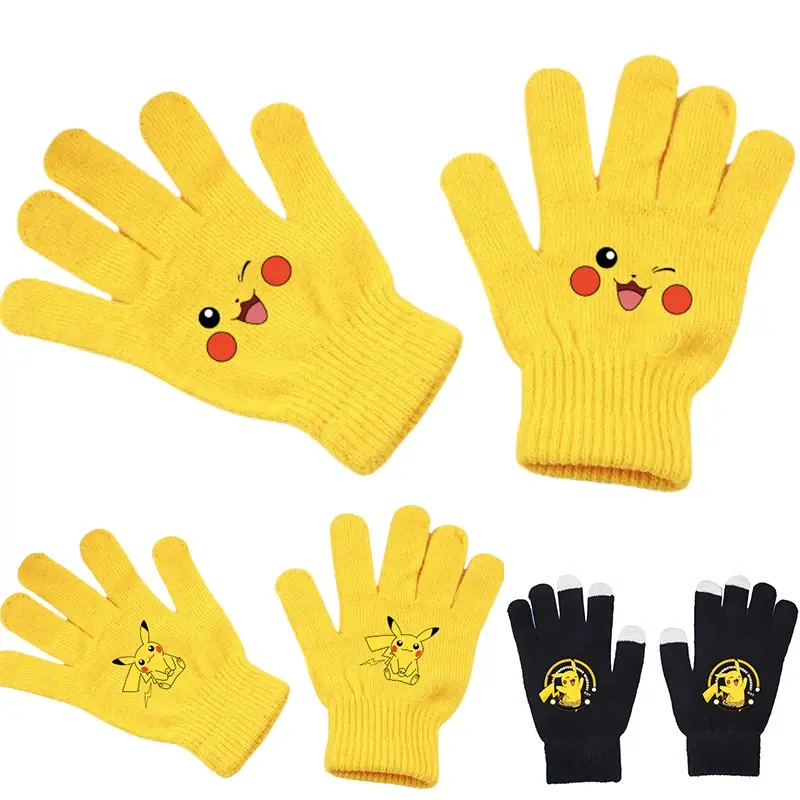 Pikachu Winterhandschuhe in Schwarz oder Gelb