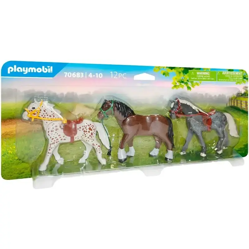 PLAYMOBIL Country 70683 3 Pferde Set