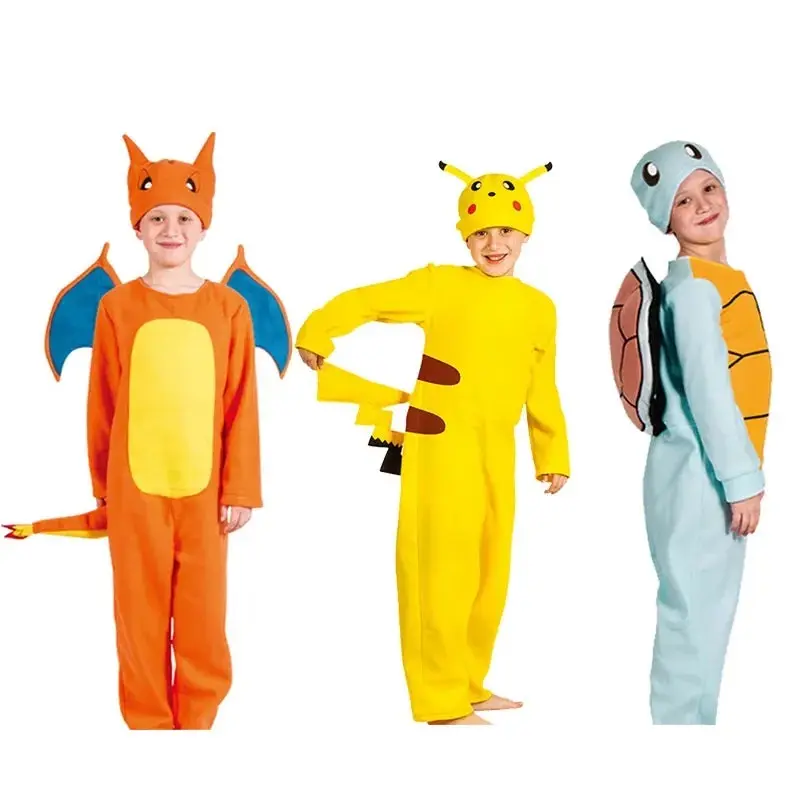 Pokemon Cosplay Pyjama Pikachu, Schiggy oder Glurak