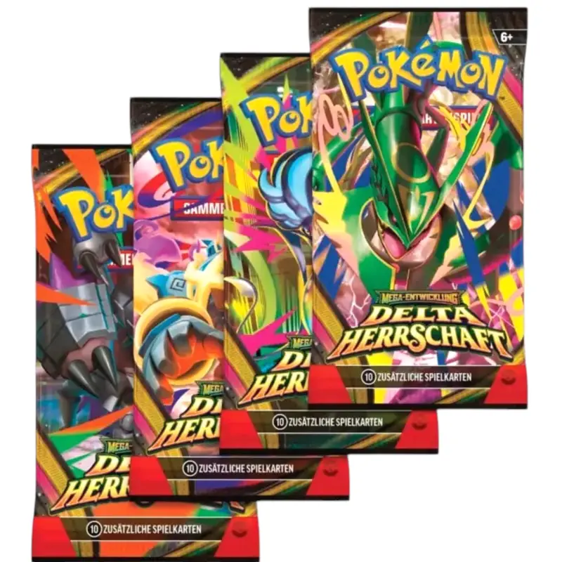 Pokémon Delta-Herrschaft Artwork-Set Mega-Entwicklung | 4 Boosterpacks