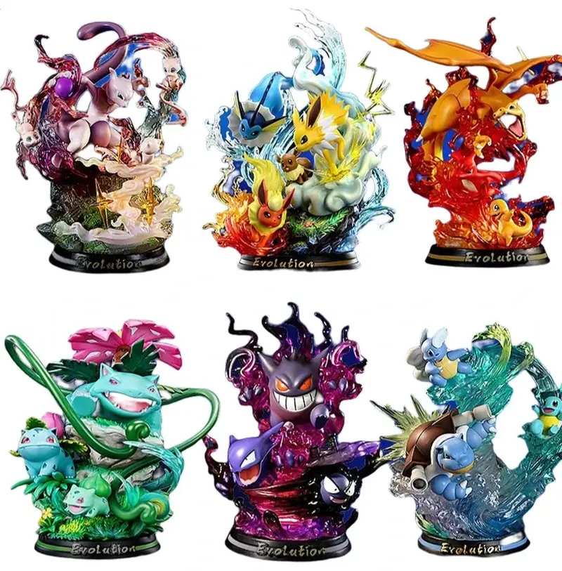 Pokemon Evolution Figuren Turtok, Evoli, Raichu u. a.