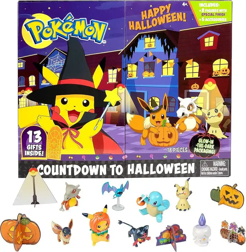 Pokemon Halloween Countdown Advent-Kalender mit 13 Geschenken